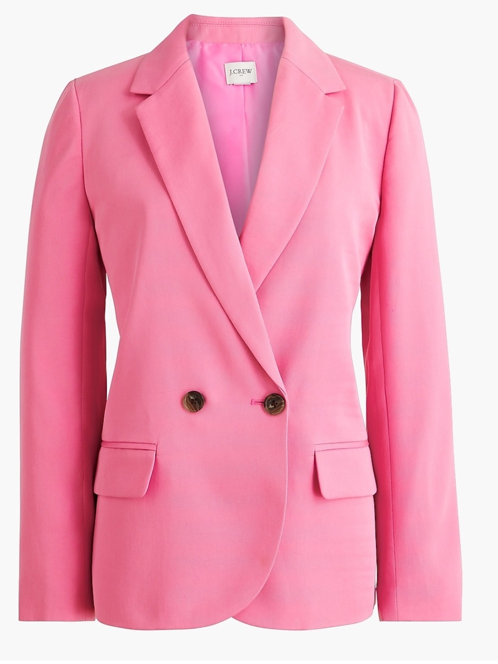 J Crew **  Drapey twill double-breasted Blazer Size 16 NEW $218 Pink Mauve